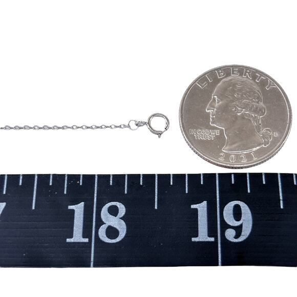 Cable Link Chain Necklace | Vintage Sterling Silver 925 | 16.5"-18.5" - Picture 2 of 3